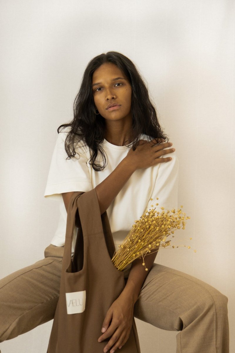 The SILJ.A bag, sewn from cutting waste