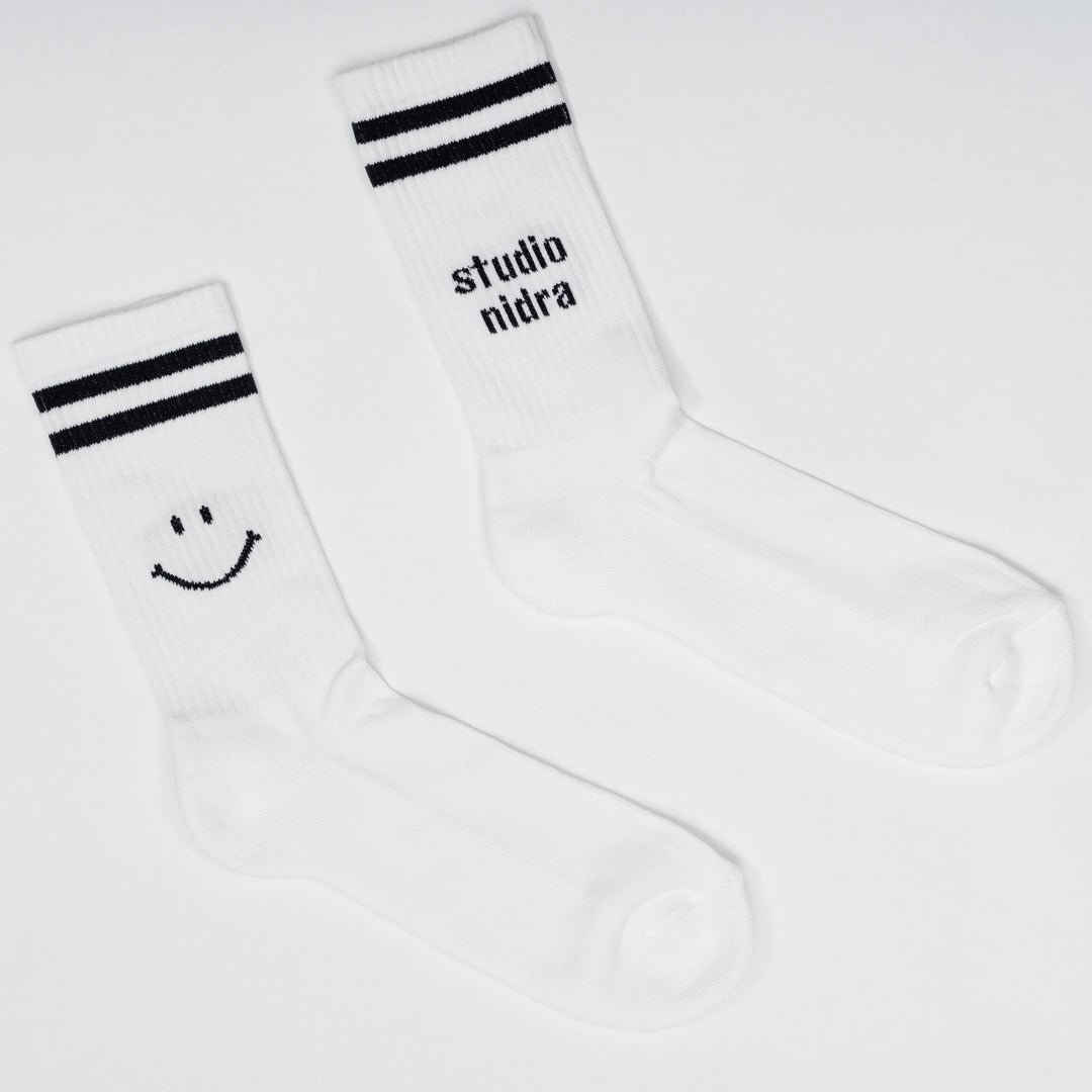 The crew socks in organic cotton, knitted in Ukraine