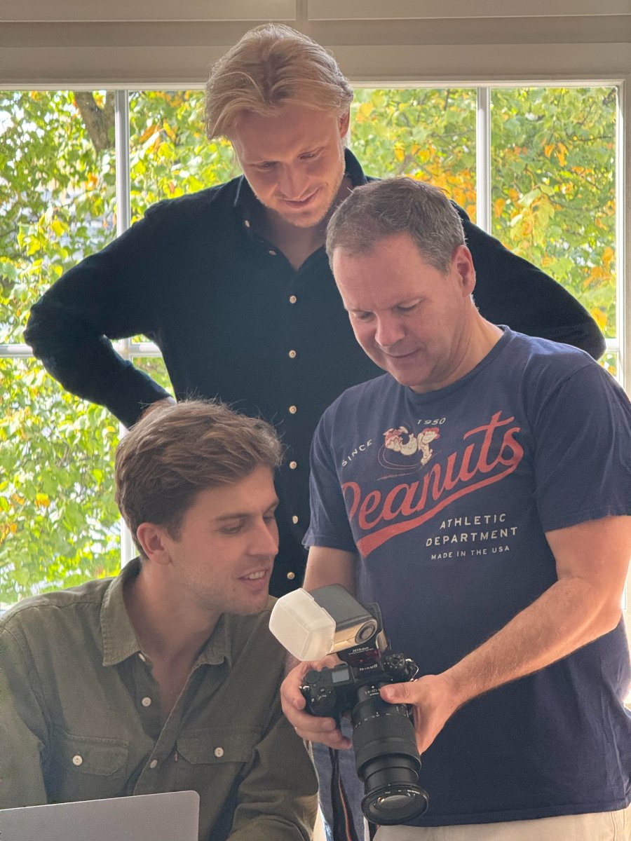 Markus Sippl. My father's old classmate, and our photographer at work.