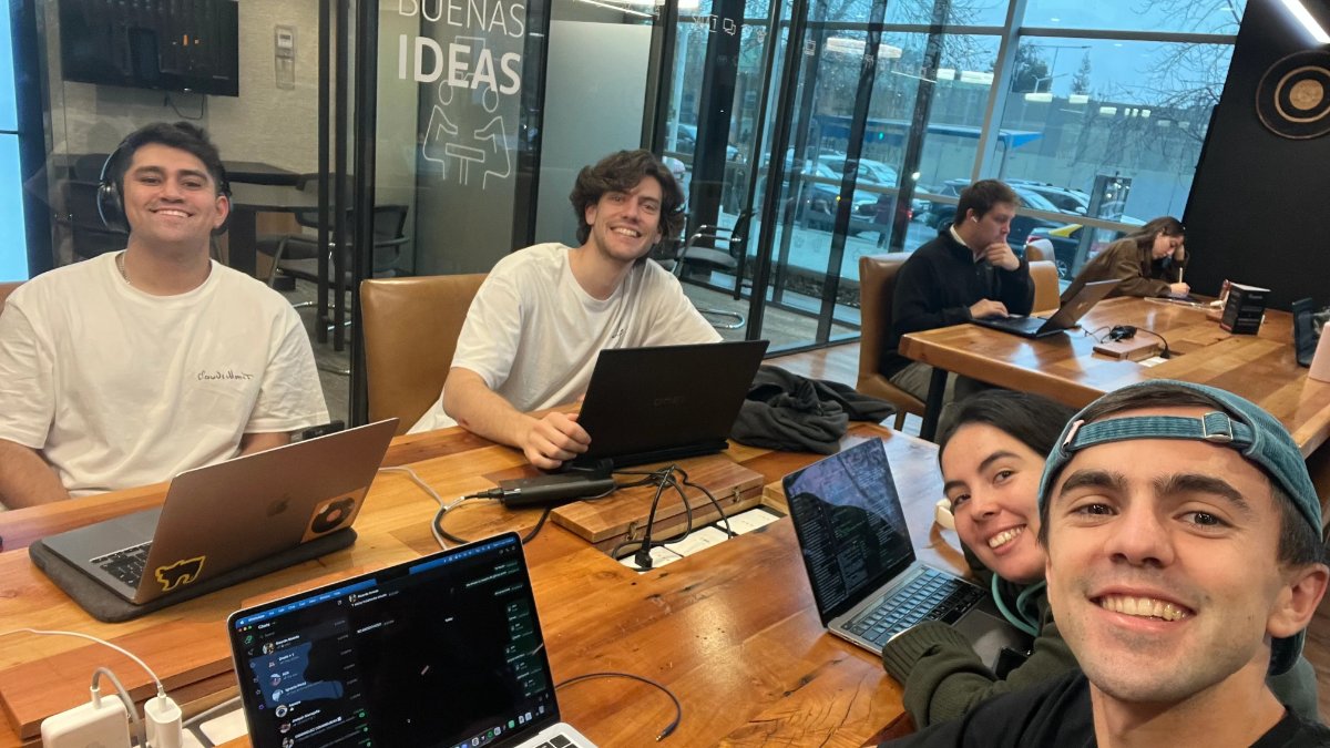 The ledge-wizards coding together in a work café.