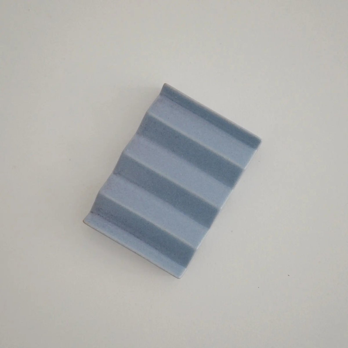 The same dish in the Himmel glaze, each one glazed by hand