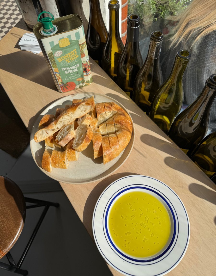 A one litre can of Honest Toil unfiltered extra virgin olive oil